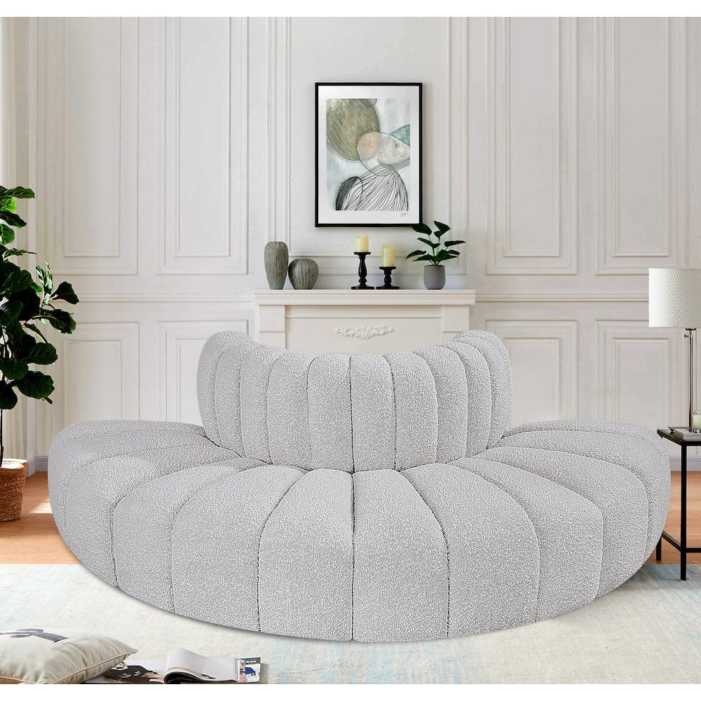 Arc Grey Boucle Fabric Modular Sofa