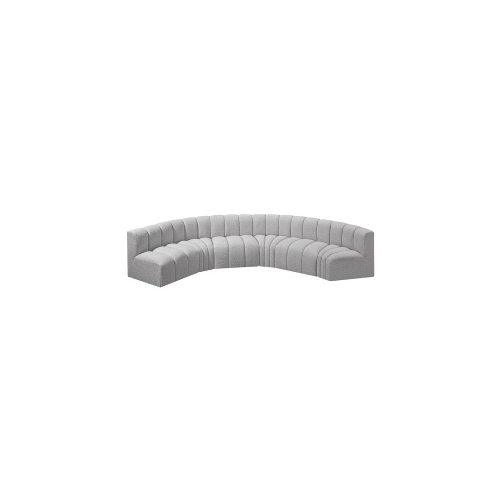 Arc Grey Boucle Fabric Modular Sofa