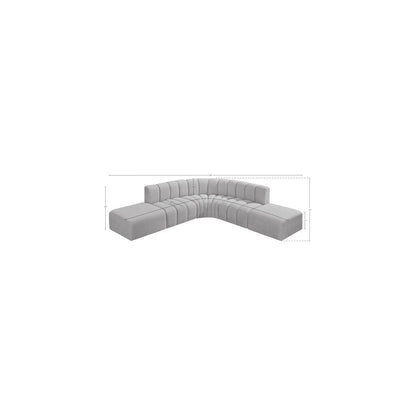 Arc Grey Boucle Fabric Modular Sofa