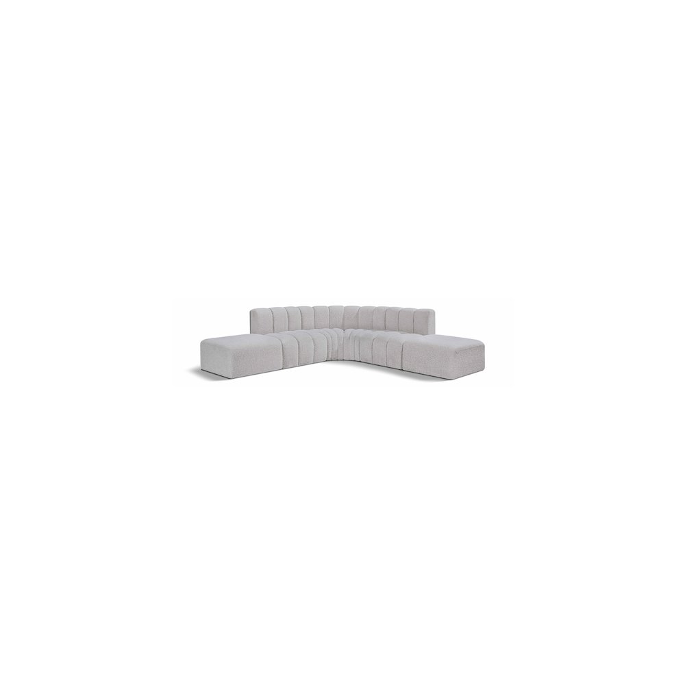 Arc Grey Boucle Fabric Modular Sofa