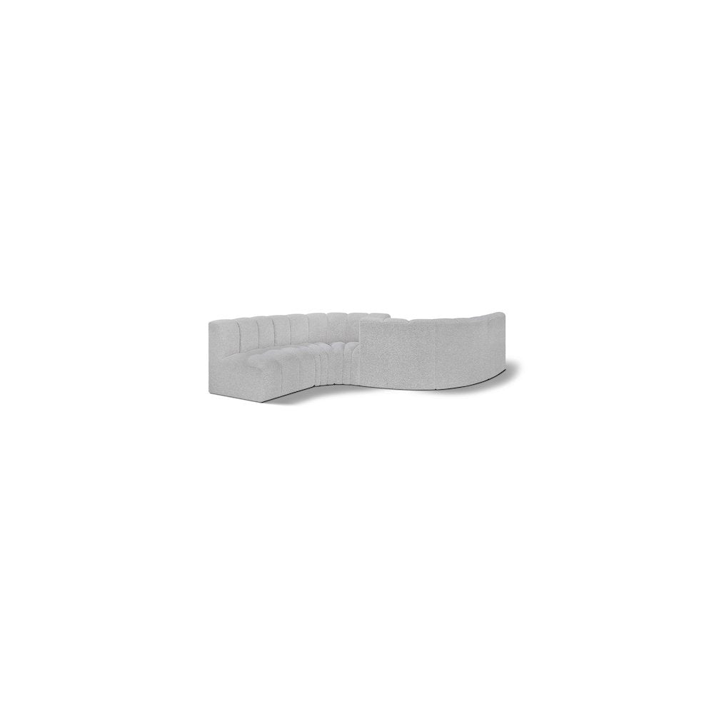 Arc Grey Boucle Fabric Modular Sofa