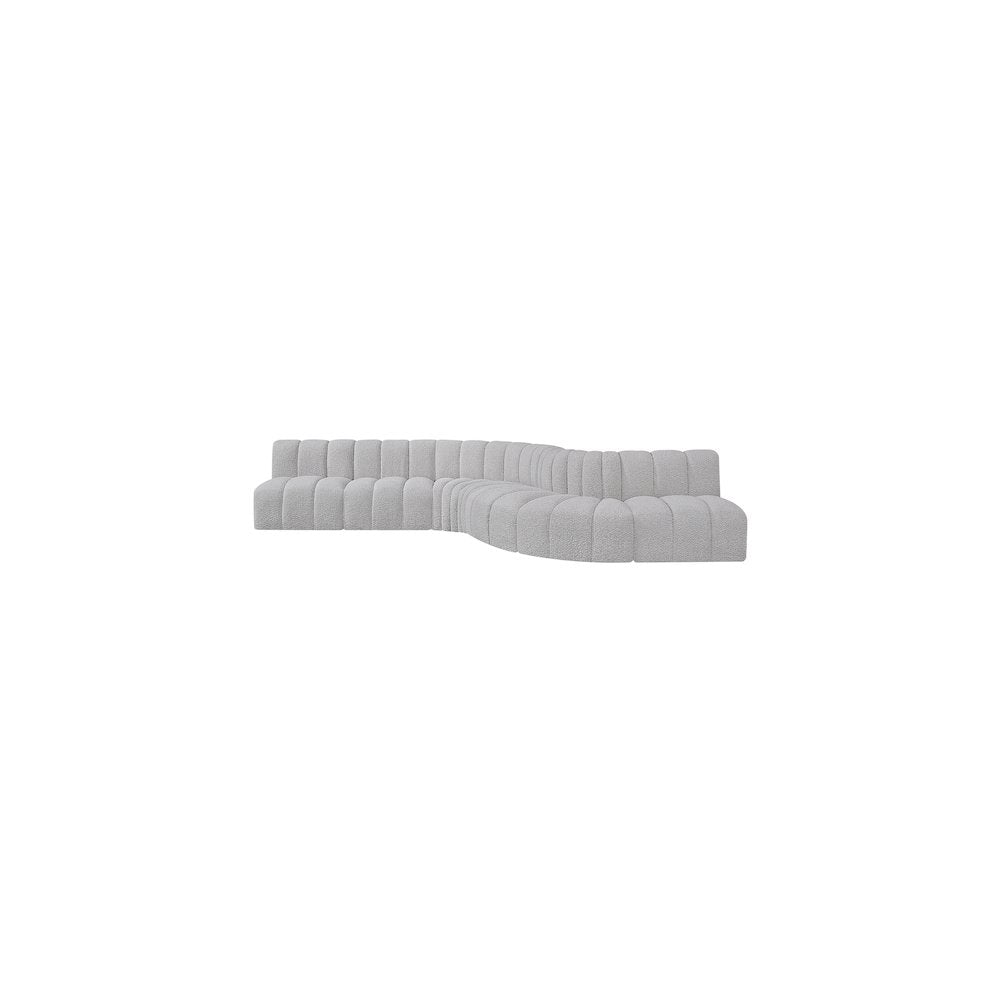 Arc Grey Boucle Fabric Modular Sofa
