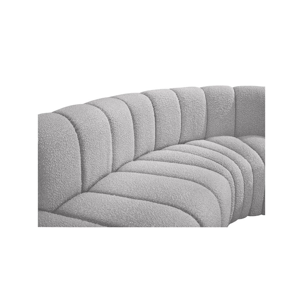 Arc Grey Boucle Fabric Modular Sofa