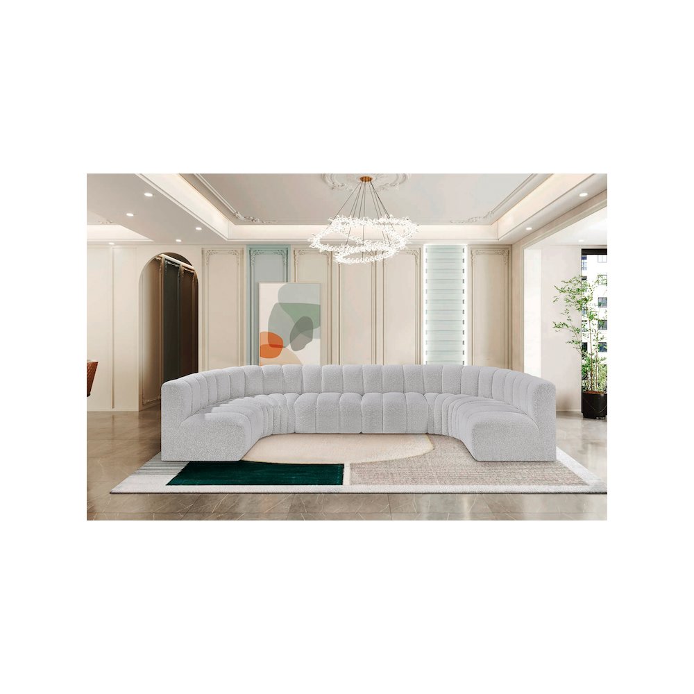 Arc Grey Boucle Fabric Modular Sofa