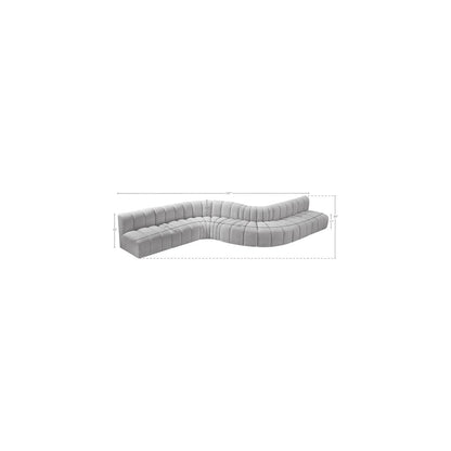 Arc Grey Boucle Fabric Modular Sofa