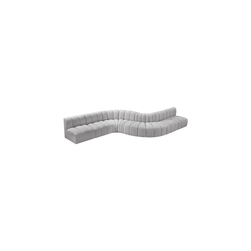 Arc Grey Boucle Fabric Modular Sofa