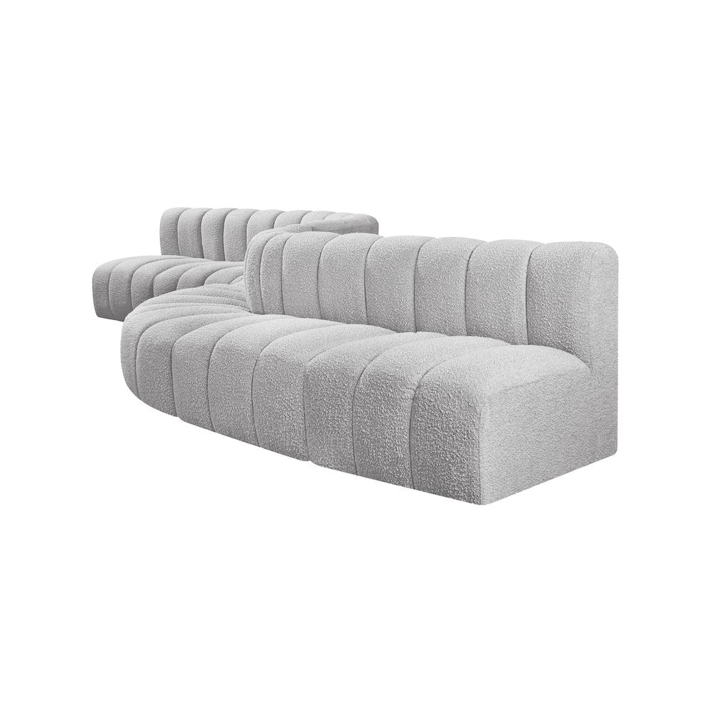 Arc Grey Boucle Fabric Modular Sofa
