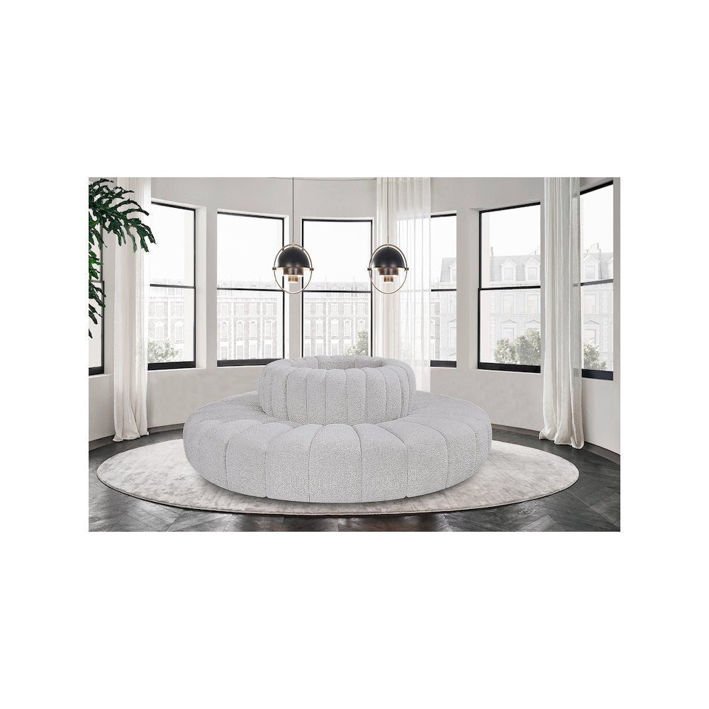 Arc Grey Boucle Fabric Modular Sofa