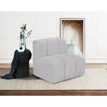 Arc Grey Boucle Fabric Straight Chair