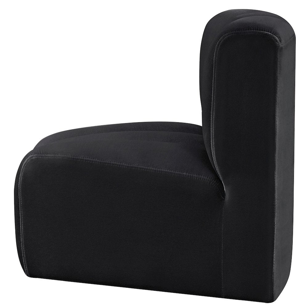 Arc Black Velvet Curved Corner