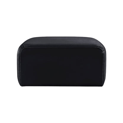 Arc Black Velvet Ottoman