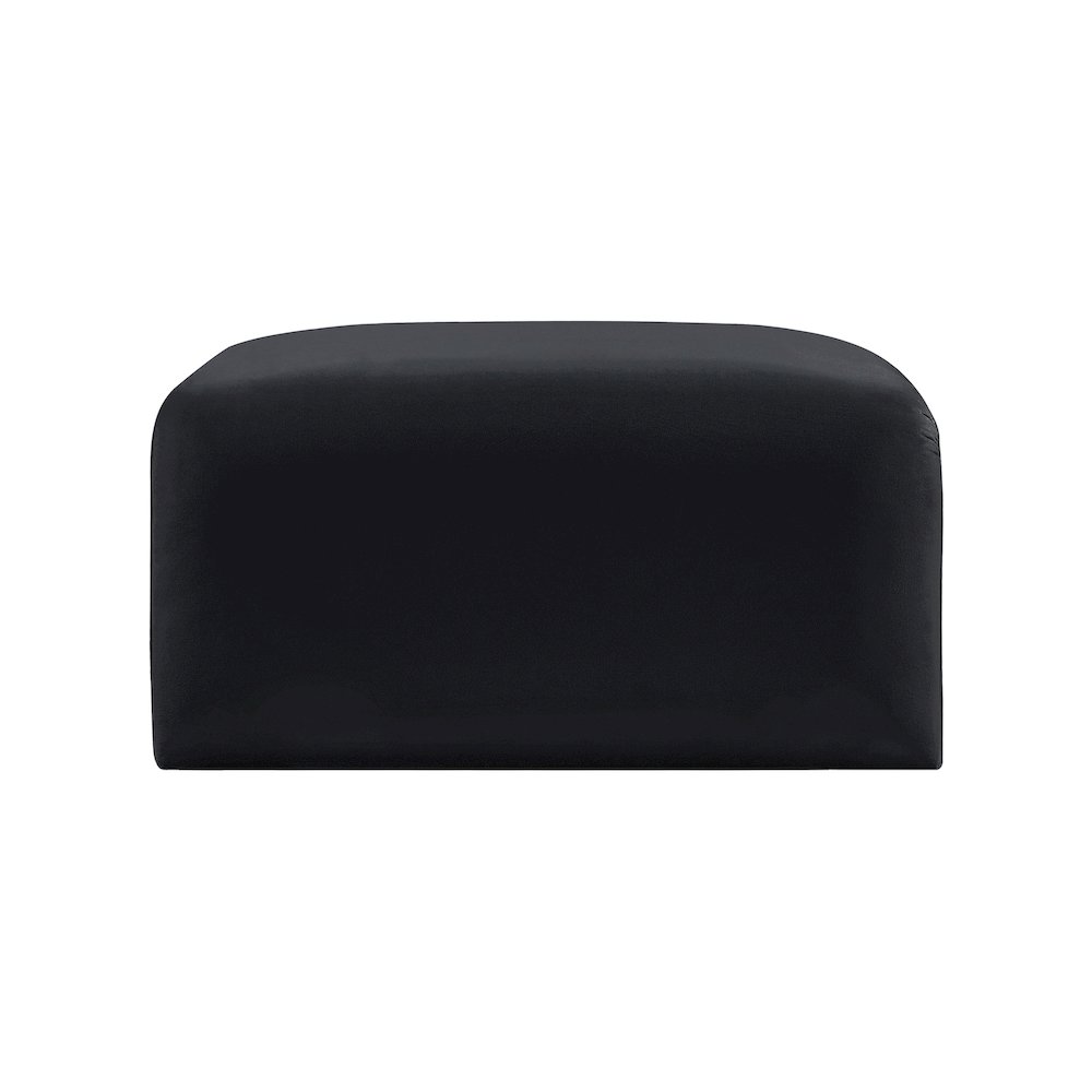 Arc Black Velvet Ottoman