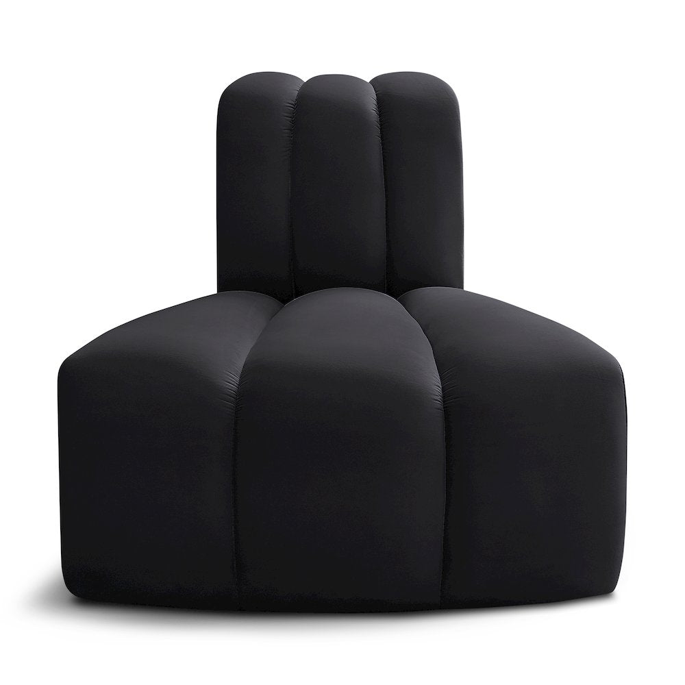 Arc Black Velvet Reverse Corner