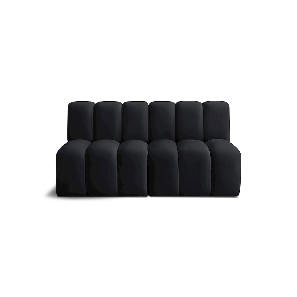 Arc Black Velvet Modular Sofa