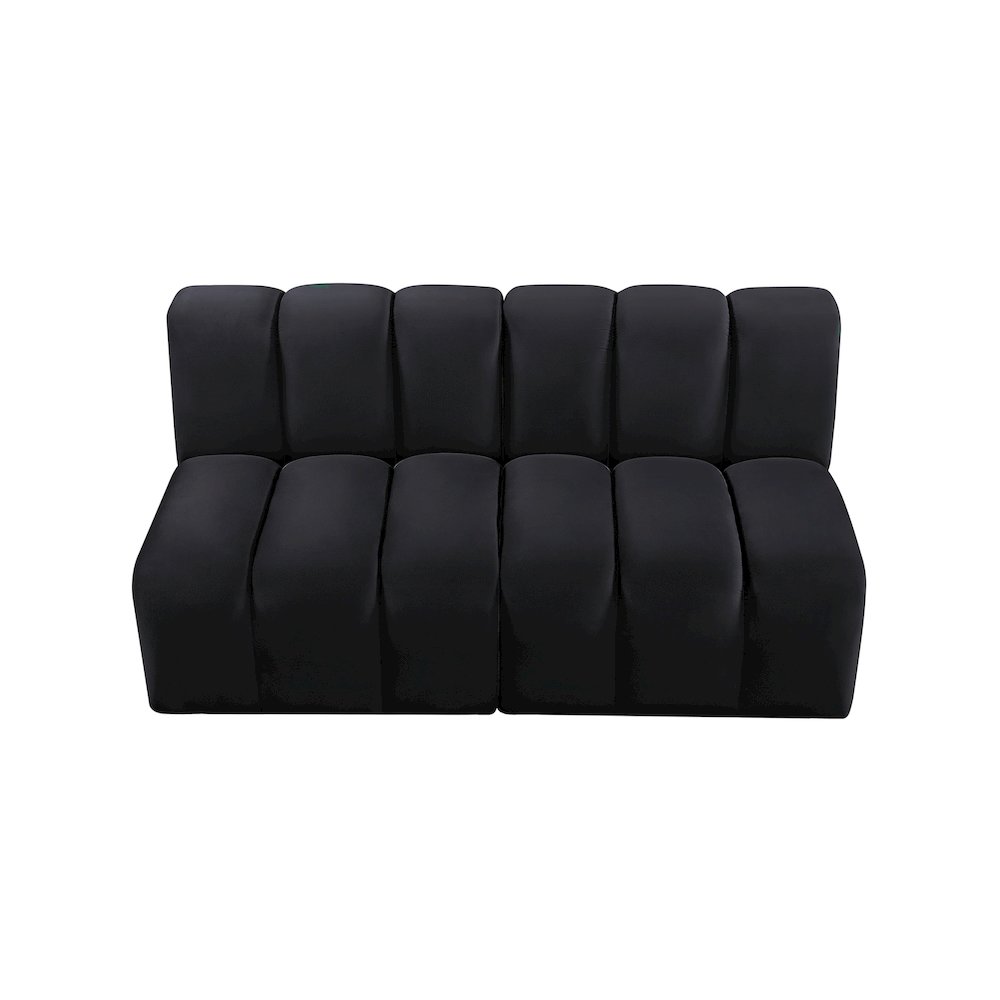 Arc Black Velvet Modular Sofa