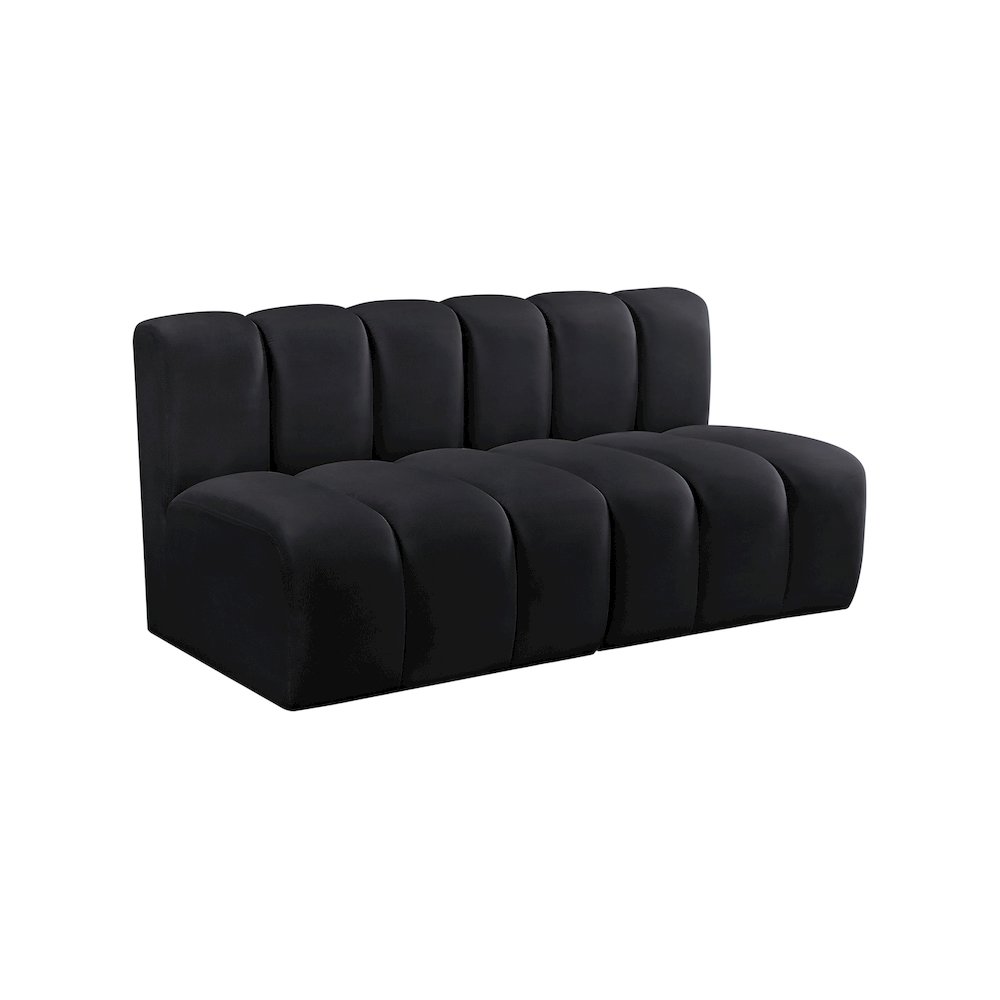 Arc Black Velvet Modular Sofa