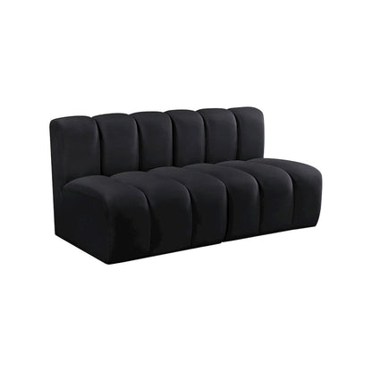 Arc Black Velvet Modular Sofa