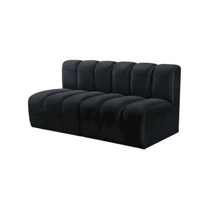 Arc Black Velvet Modular Sofa
