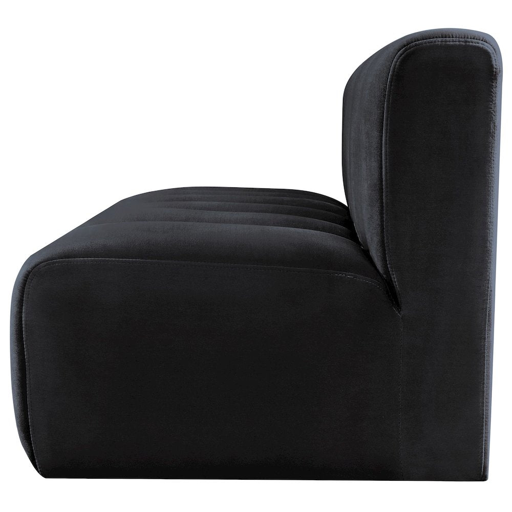 Arc Black Velvet Modular Sofa