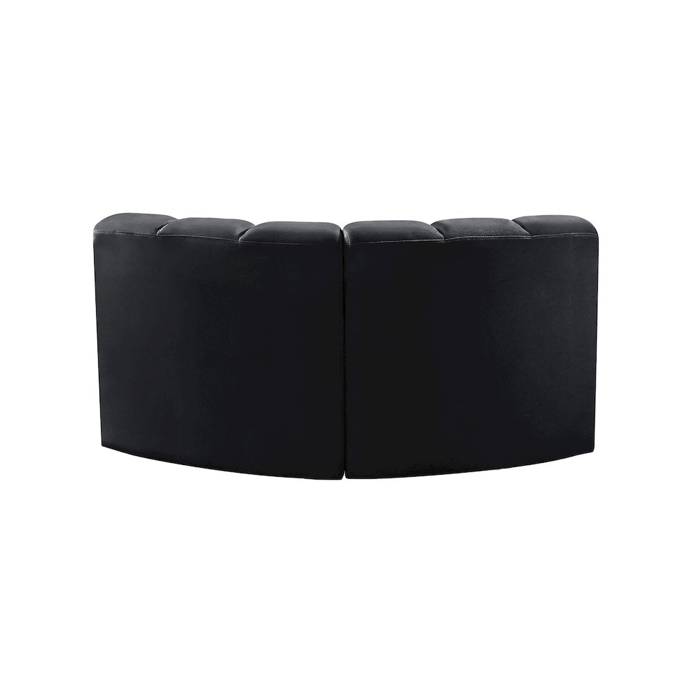 Arc Black Velvet Modular Sofa
