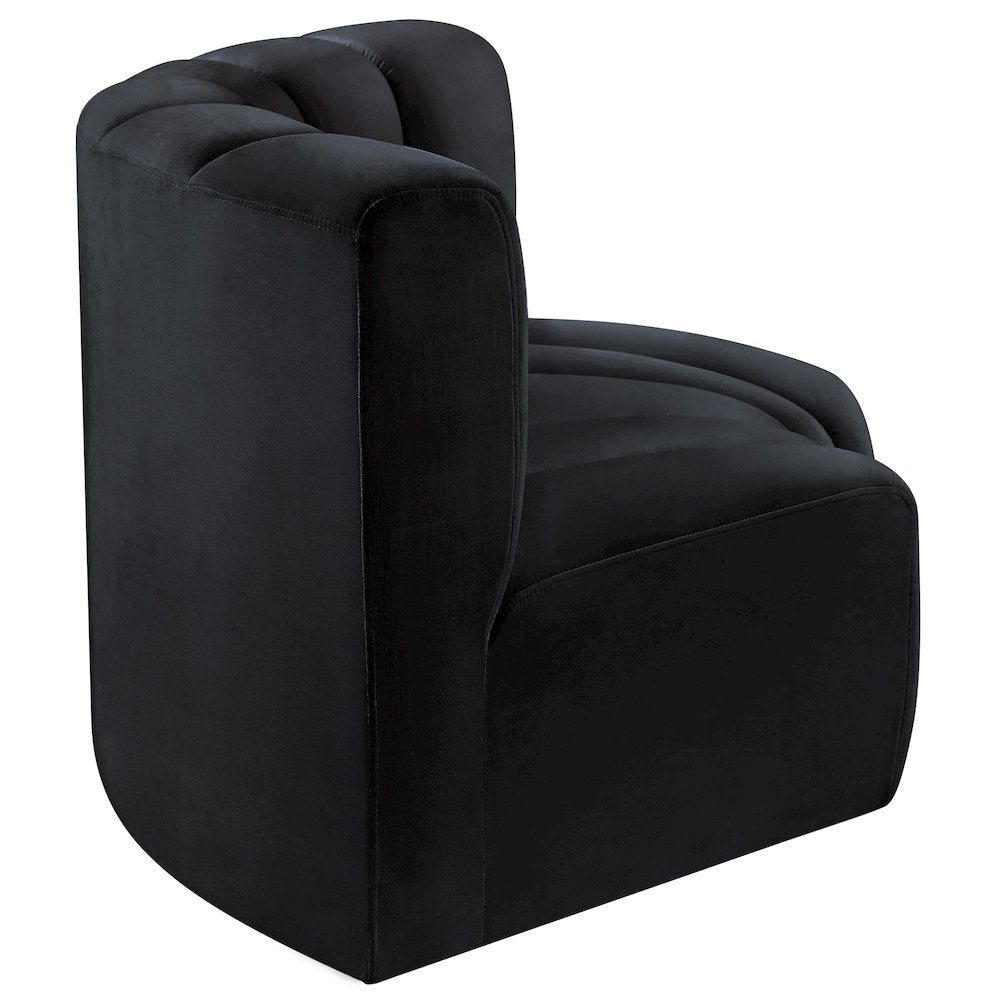Arc Black Velvet Modular Sofa