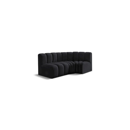Arc Black Velvet Modular Sofa