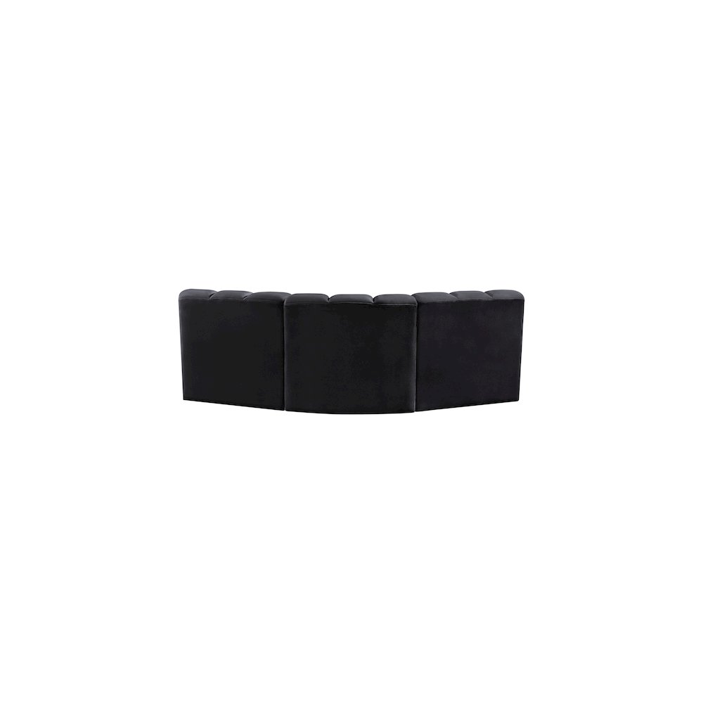 Arc Black Velvet Modular Sofa