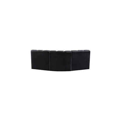 Arc Black Velvet Modular Sofa