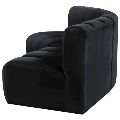 Arc Black Velvet Modular Sofa