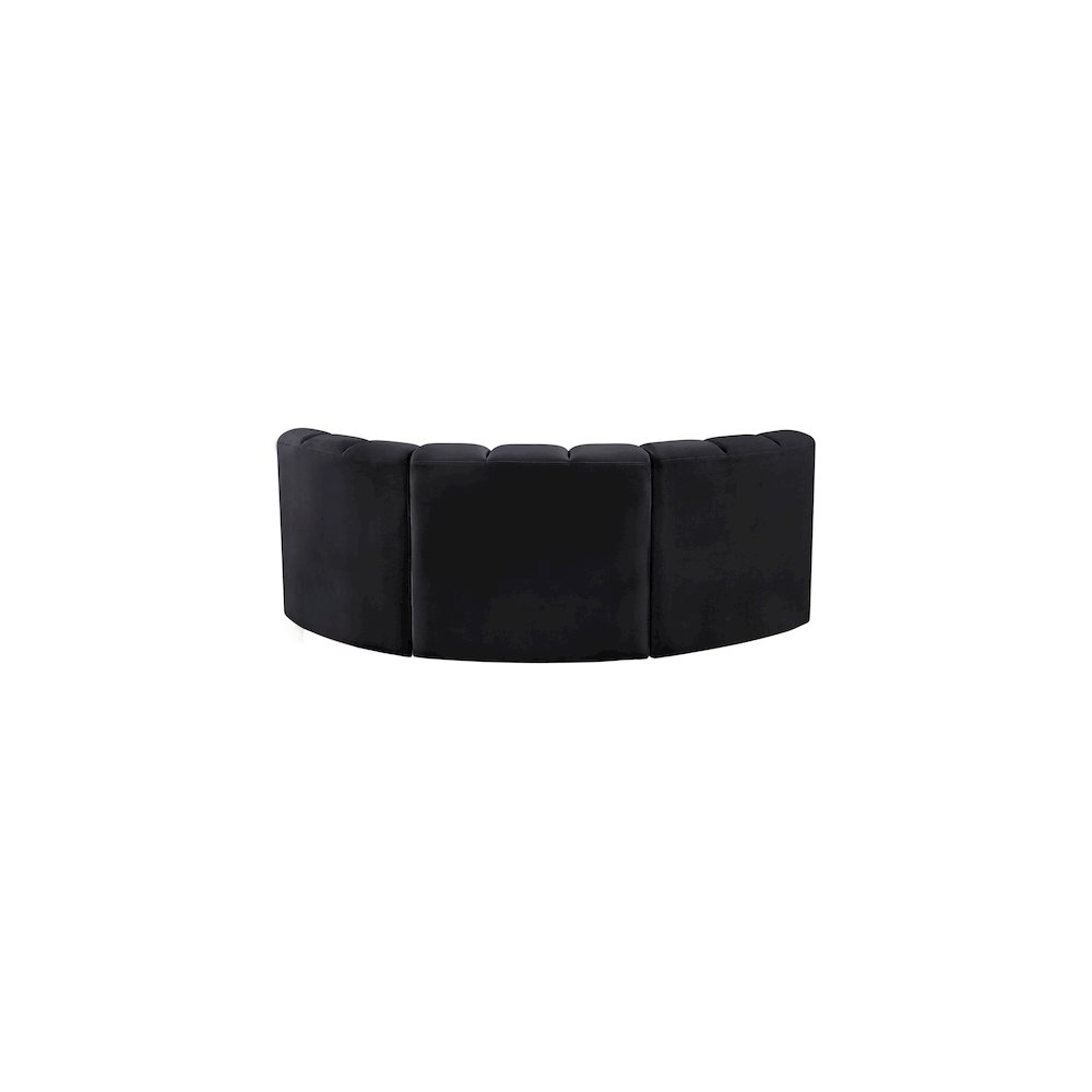 Arc Black Velvet Modular Sofa