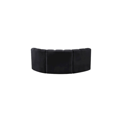 Arc Black Velvet Modular Sofa