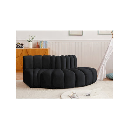 Arc Black Velvet Modular Sofa