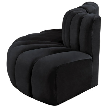Arc Black Velvet Modular Sofa