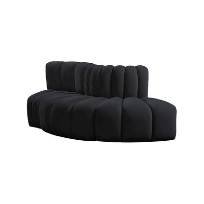 Arc Black Velvet Modular Sofa