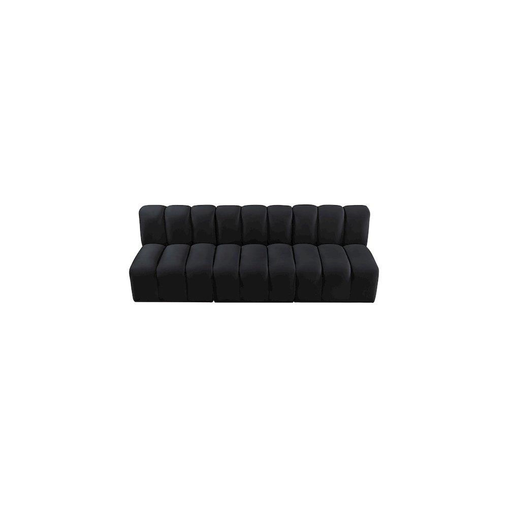 Arc Black Velvet Modular Sofa