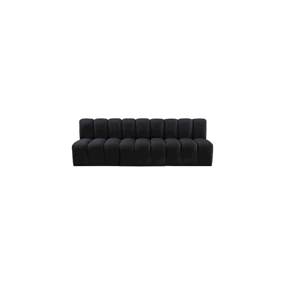 Arc Black Velvet Modular Sofa