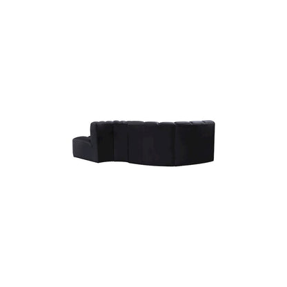 Arc Black Velvet Modular Sofa