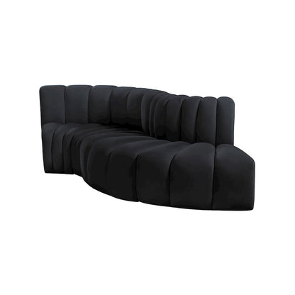 Arc Black Velvet Modular Sofa