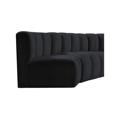Arc Black Velvet Modular Sofa