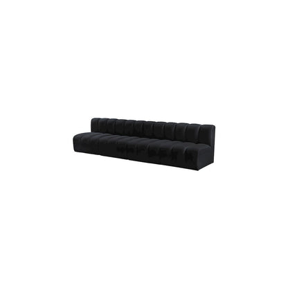 Arc Black Velvet Modular Sofa