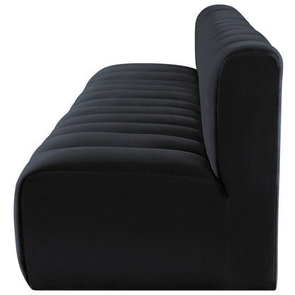 Arc Black Velvet Modular Sofa