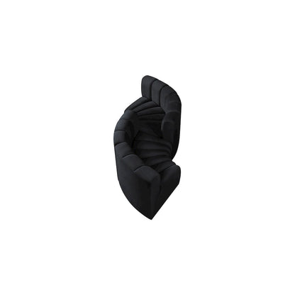 Arc Black Velvet Modular Sofa
