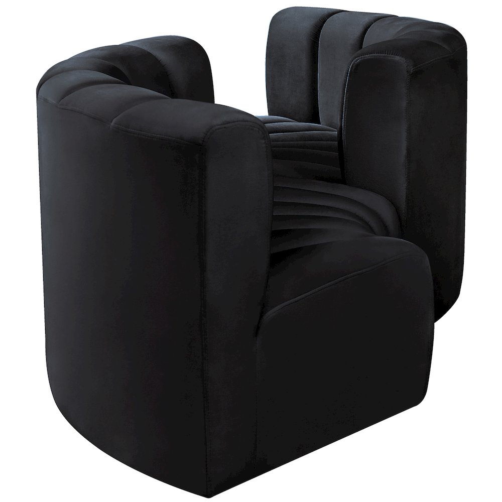 Arc Black Velvet Modular Sofa