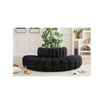 Arc Black Velvet Modular Sofa