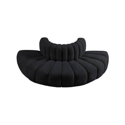 Arc Black Velvet Modular Sofa
