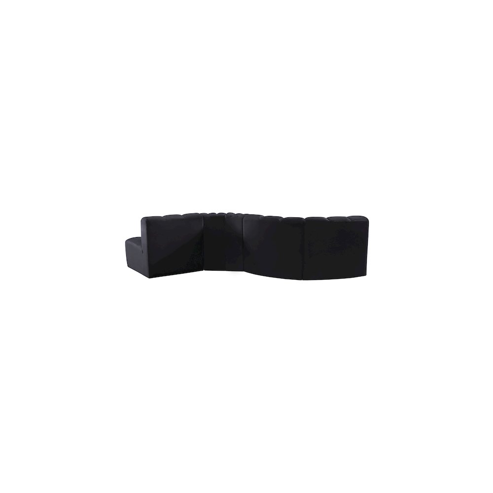 Arc Black Velvet Modular Sofa