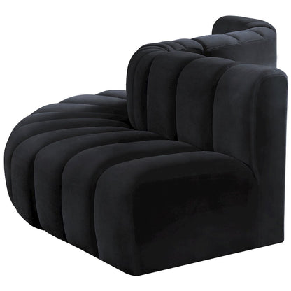 Arc Black Velvet Modular Sofa