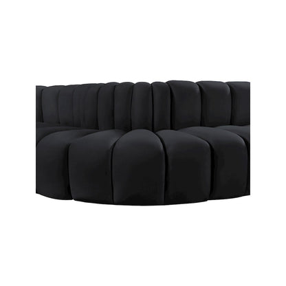 Arc Black Velvet Modular Sofa