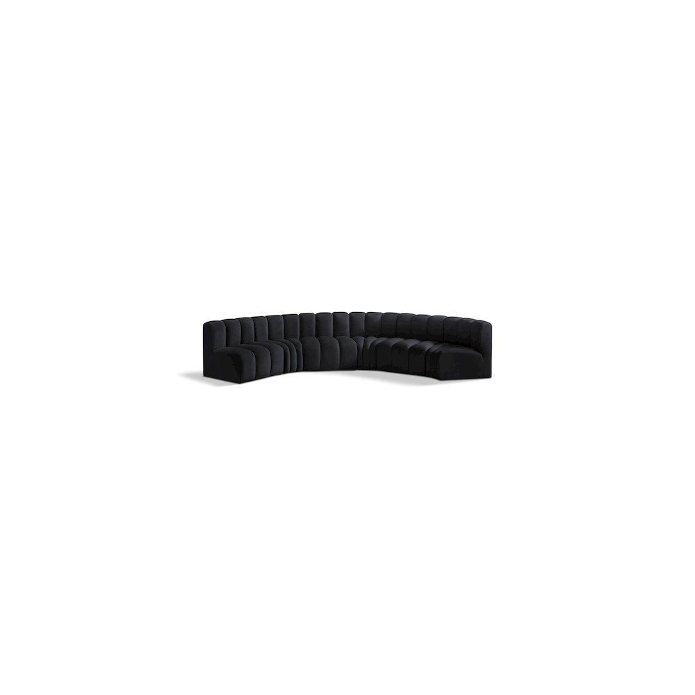 Arc Black Velvet Modular Sofa