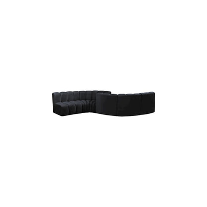 Arc Black Velvet Modular Sofa